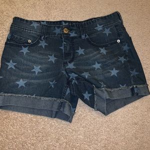 “Faded glory” jean shorts with stars